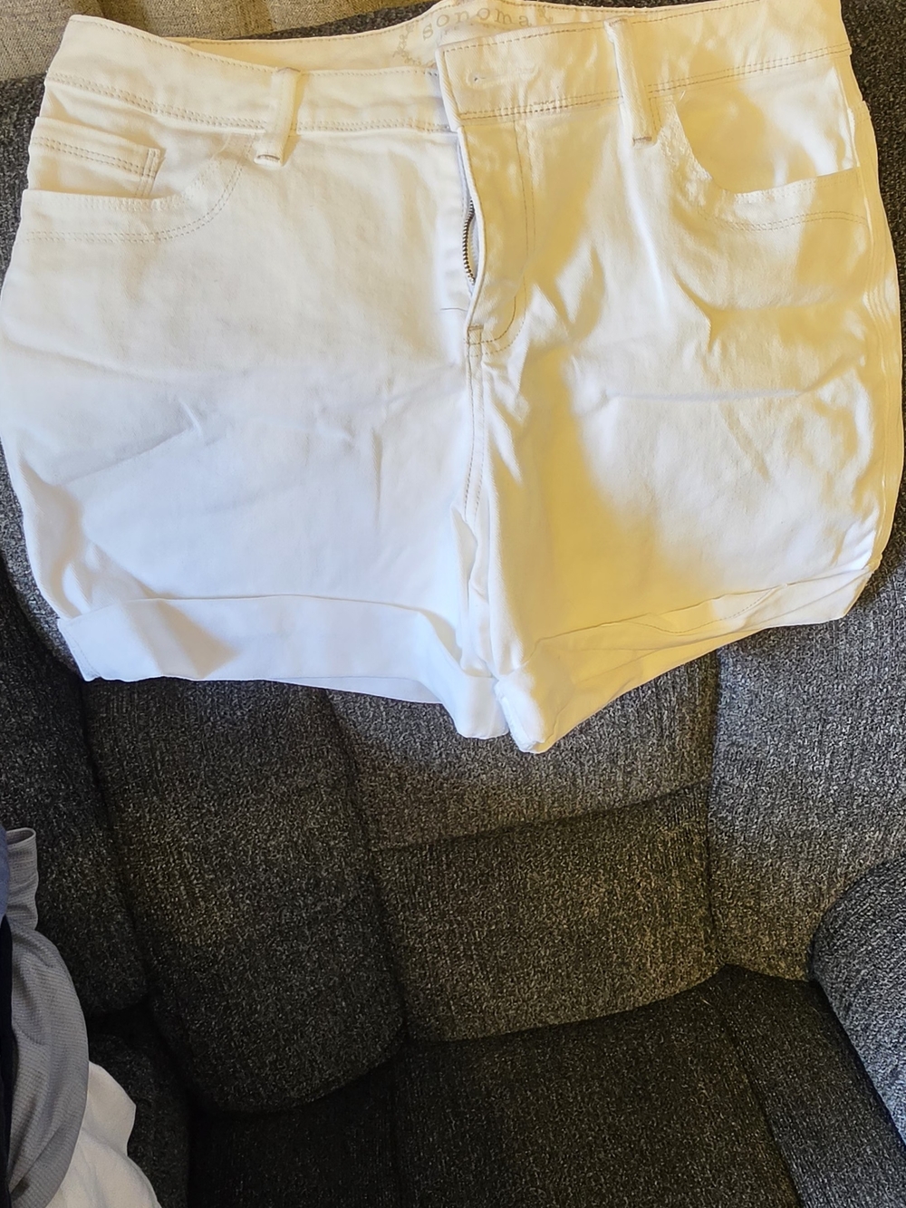 Sonoma White Stretch Denim Jean Shorts
